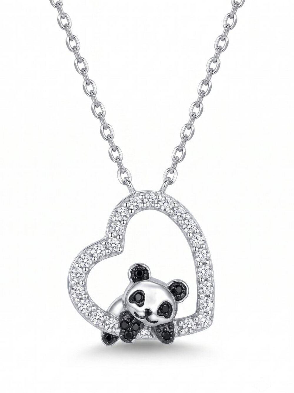 Panda Love Heart Necklace, Charmed Aroma Panda Bear Necklace Collection